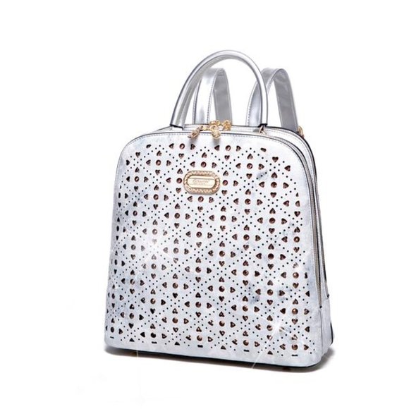 SPARKLE OF HEARTS BACKPACK BAG FOR WOMEN(WHITE) main image 3